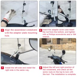 Bike Motorcycle Motorbike Windshield Windscreen Clear High Transparency Windscreen Universal Adjustable Aerofoil