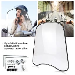 Bike Motorcycle Motorbike Windshield Windscreen Clear High Transparency Windscreen Universal Adjustable Aerofoil
