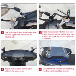 Bike Motorcycle Motorbike Windshield Windscreen Clear High Transparency Windscreen Universal Adjustable Aerofoil