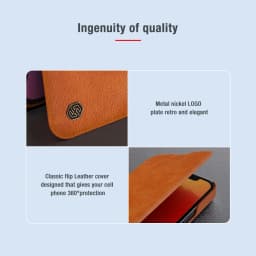NILLKIN For iPhone 13 Pro Max with Slide Cover Camera Protection Flip Leather Cover For Apple iPhone 13 Pro 5G (2021) Case