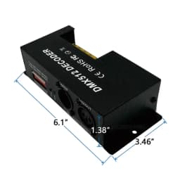 4 & 3 Channel RGBW DMX Decoder with RJ45 and XLR plug & DMX512 Dimmer Driver 20A for DC12-24V PWM LED Strip Light Controller