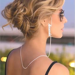 Stainless Steel Customized Name Glasses Chain for Women Sunglasses Straps Lanyard Custom Name Mask Chain Personalized Jewelry