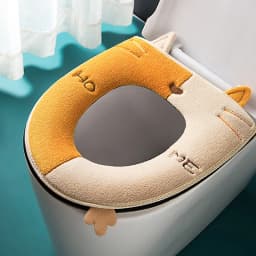 1pc Universal Toilet Seat Thickened Mat Soft Warm Washable for Home Decor Closestool Mat Seat Case Coral Toilet Lid Accessories