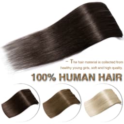 S-noilite 65g Clip In Hair Extensions Human Hair Natural Extension Hair Clips 7Pcs/Set 15"-22" Full Head Clip In Natural Hair