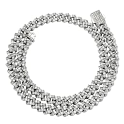 JINAO NEW 8mm Ice Cravejado Cubic Zircon Miami Charm Diamond Shaped Cuban Chain Iced Necklace Men and Women Jewelry For Gift