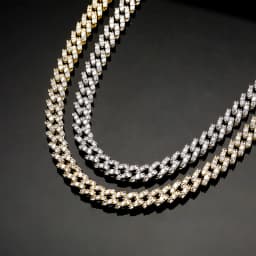 JINAO NEW 8mm Ice Cravejado Cubic Zircon Miami Charm Diamond Shaped Cuban Chain Iced Necklace Men and Women Jewelry For Gift