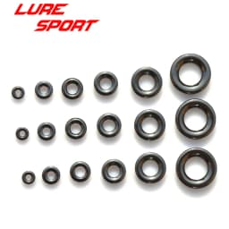LureSport 12pcs 18pcs size 6-20 Thickening Alconite Ring Ceramic Black Guide Ring Rod Building component Repair DIY Accessory