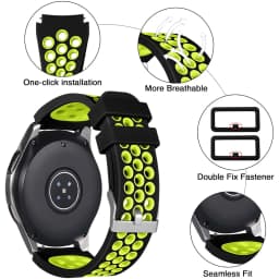 Silicone band for samsung galaxy watch active 2 46/42mm Gear S3 Breathable sport bracelet 20/22mm huawei watch gt 2e/pro strap