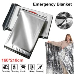160x210cm Emergency Blanket Tear Resistant Windproof Sun Protection Thermal Insulation Blanket Outdoors Hiking Survival Aid