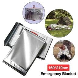 160x210cm Emergency Blanket Tear Resistant Windproof Sun Protection Thermal Insulation Blanket Outdoors Hiking Survival Aid