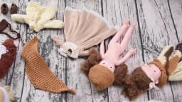 25/30cm Cartoon Cute Doll Knitting Wool Hair Head Girl Dolls With Dress Clothes Handmade Soft Stuffed Doll Girls Best Gift