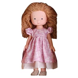 25/30cm Cartoon Cute Doll Knitting Wool Hair Head Girl Dolls With Dress Clothes Handmade Soft Stuffed Doll Girls Best Gift