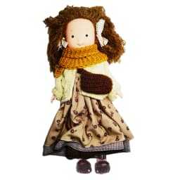 25/30cm Cartoon Cute Doll Knitting Wool Hair Head Girl Dolls With Dress Clothes Handmade Soft Stuffed Doll Girls Best Gift