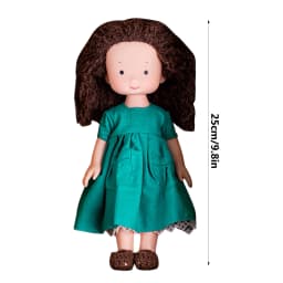25/30cm Cartoon Cute Doll Knitting Wool Hair Head Girl Dolls With Dress Clothes Handmade Soft Stuffed Doll Girls Best Gift