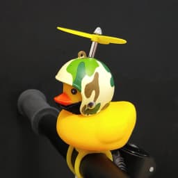 Bicycle Horn Cute Little Yellow Duck Night Warning Light Children's Rubber Duck Toy Mountain Bike Scooter Lights Decoration