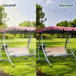 Garden Swing Canopy Top Cover Waterproof Outdoor Swing Chair Hammock Canopy Roof Canopy Replacement Swing Chair Sun-shading