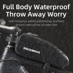 ROCKBROS Road Bicycle Bag Bike Waterproof Frame Bag Cycling Top Front Tube MTB Bicycle Bag Black Bike Accessories