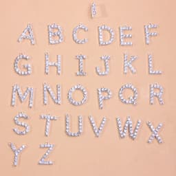 Rhinestone Punk Men 26 Initial Letter Necklce Wholesale Thick Curb Cuban Link Necklace Women Female Iced Out Choker Set Alphabet