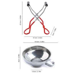 4PCS Canning Jar lifter with Grip Handle Stainless Steel Can Lifter Tongs Jar Clip Mason Jar Glass Lifter Canning Tool Kit