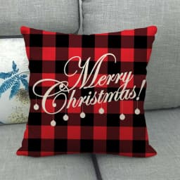 Linen Christmas Cushion Cover, Pillow Cover, Sofa Cushions, Xmas Decor, Home, New Year, 45x45cm