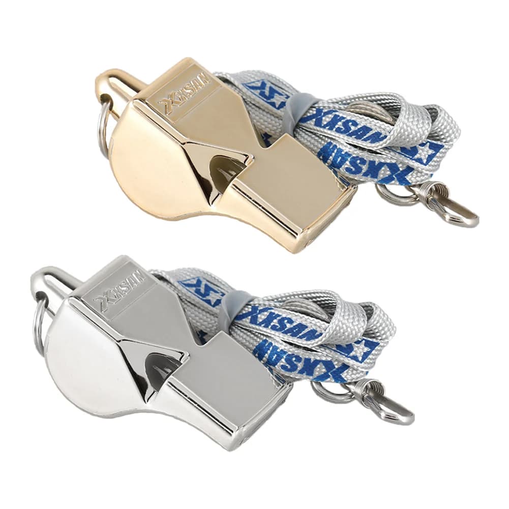 1Pcs Metal Whistle Referee Sport Rugby Party Outdoor sports Like Whistle Training School Soccer Football Colorful lanyard