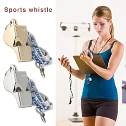 1Pcs Metal Whistle Referee Sport Rugby Party Outdoor sports Like Whistle Training School Soccer Football Colorful lanyard
