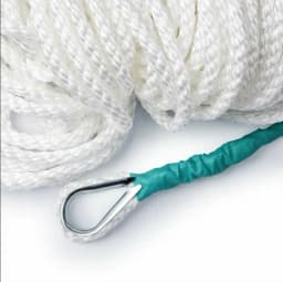 High StrengthTwisted 3 Strand Nylon Anchor Rope Boat withThimble Rigging Line 100'(30m) x 1/2" (12mm)