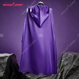 【Ready for Ship】Miccostumes Women's Super Heroine Raven Cosplay Costume for Halloween Straight Bob Hair Styled Wigs and Bodysuit