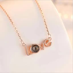 Customized Family Lover Pet Photo Projection Necklace Love Memory Choker Necklace Valentine's Day Mother's Day Gift Dropshipping