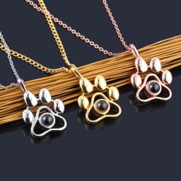 Customized Family Lover Pet Photo Projection Necklace Love Memory Choker Necklace Valentine's Day Mother's Day Gift Dropshipping