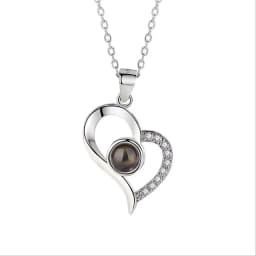 Customized Family Lover Pet Photo Projection Necklace Love Memory Choker Necklace Valentine's Day Mother's Day Gift Dropshipping
