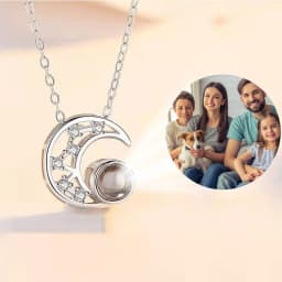Customized Family Lover Pet Photo Projection Necklace Love Memory Choker Necklace Valentine's Day Mother's Day Gift Dropshipping