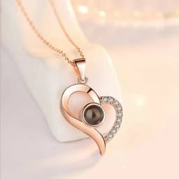 Customized Family Lover Pet Photo Projection Necklace Love Memory Choker Necklace Valentine's Day Mother's Day Gift Dropshipping