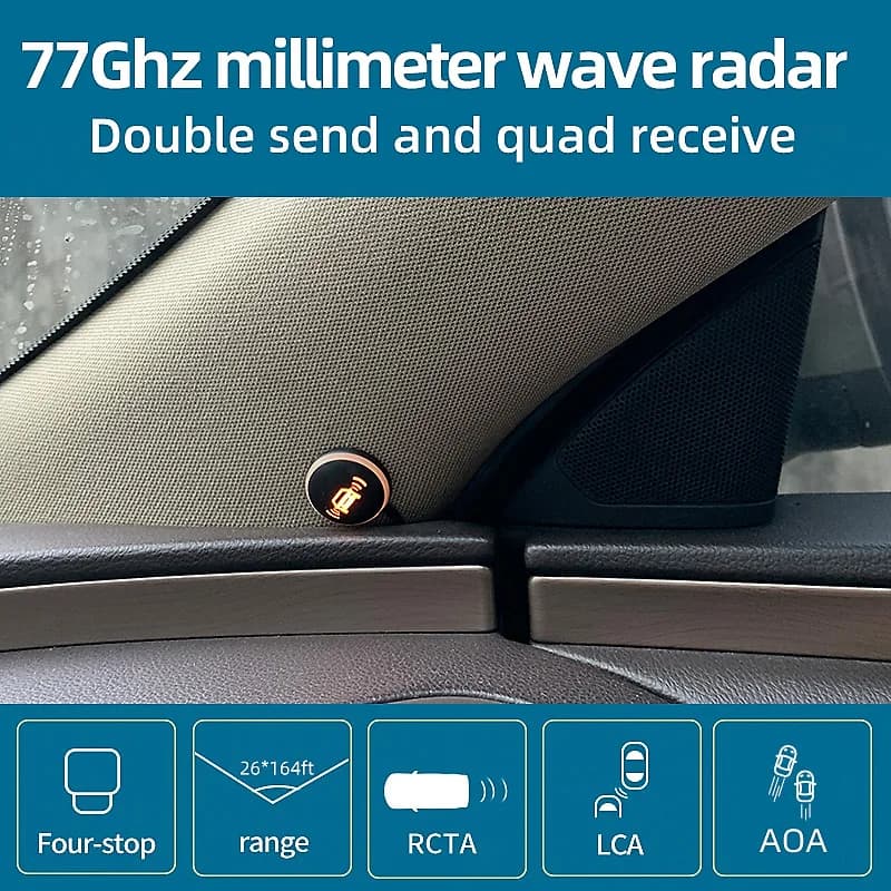 Driintel 79GHz77GHz RCTA AOA Millimeter Wave Radar Blind Spot Detection System BSD BSM BSA Microwave Radar Blind Spot Monitoring