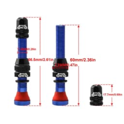60mm Schrader Valve Core Mountain Road Bike Replacement Tubeless Core Schrader Valve Tubeless Tyre Valve Accessories