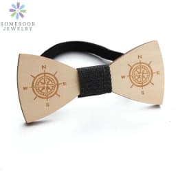 SOMESOOR Vintage Natural Wood Floral Bowtie Engraved Skeleton Camera Bowknots Weeding Suits Geometric Neck Ties For Men Gifts