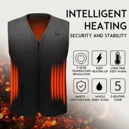 Unisex Upgraded Heated Vest Smart Electric Heating Vest Rechargeable Warming USB Heated Jacket Men Women Heating Thermal Coat