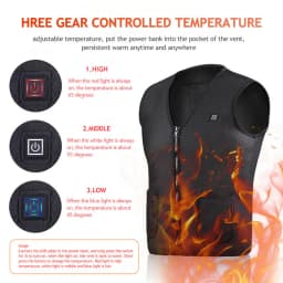 Unisex Upgraded Heated Vest Smart Electric Heating Vest Rechargeable Warming USB Heated Jacket Men Women Heating Thermal Coat