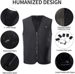 Unisex Upgraded Heated Vest Smart Electric Heating Vest Rechargeable Warming USB Heated Jacket Men Women Heating Thermal Coat