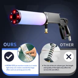 MOKA SFX Led Co2 Gun Handheld Cryo Led Co2 Jet Machine Pistol Special Effects Co2 Cannon Guns With Lights Co2 Cannon