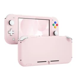 eXtremeRate DIY Replacement Shell Housing Case Cover with Screen Protector for NS Switch Lite - Cherry Blossoms Pink