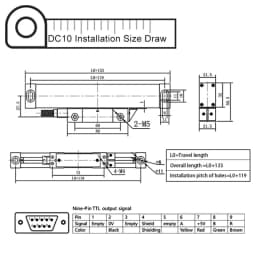 Ditron Dro 2/3 4 Axis Digital Readout Display Kit with Linear Scale Optical Glass Scale for Lathe Milling Machines