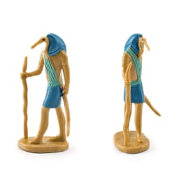 12PCS Simulation Ancient Egypt Model Ornaments Miniature Egyptian Gods and Goddesses Figurine Set Anubis Sphinx Pyramids