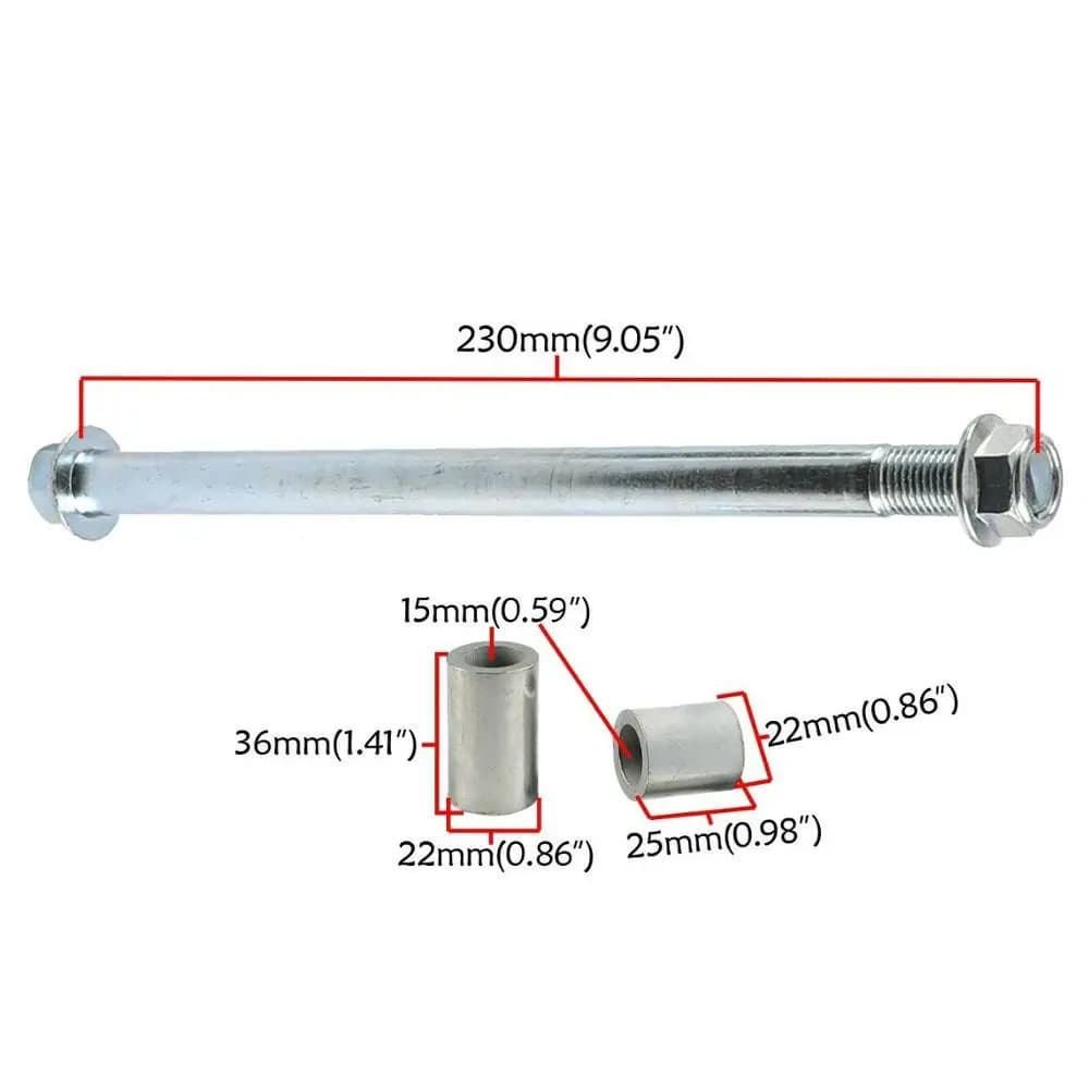 15mm 230mm Rear Wheel Rim 9" Axle for XR CRF 50 70cc 90cc 110cc 125cc 140cc 150cc 160cc Dirt Pit Bike