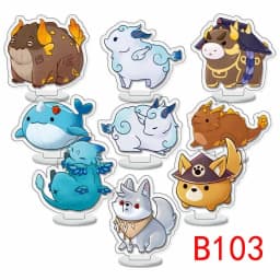 9Pcs/Set Acrylic Stand Model Wendi Tartaglia Hu Tao Yae Miko Raiden Shogun Figure Decoration Action Plate Toys