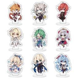 9Pcs/Set Acrylic Stand Model Wendi Tartaglia Hu Tao Yae Miko Raiden Shogun Figure Decoration Action Plate Toys
