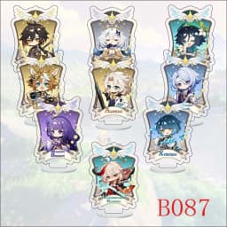 9Pcs/Set Acrylic Stand Model Wendi Tartaglia Hu Tao Yae Miko Raiden Shogun Figure Decoration Action Plate Toys