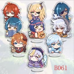 9Pcs/Set Acrylic Stand Model Wendi Tartaglia Hu Tao Yae Miko Raiden Shogun Figure Decoration Action Plate Toys