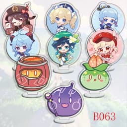 9Pcs/Set Acrylic Stand Model Wendi Tartaglia Hu Tao Yae Miko Raiden Shogun Figure Decoration Action Plate Toys