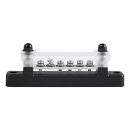 6 Terminal BusBar With Transparent Cover 130A AC/ 150A DC Power Distribution For Car Boat Marine Caravan RV XF-BB001C-6P